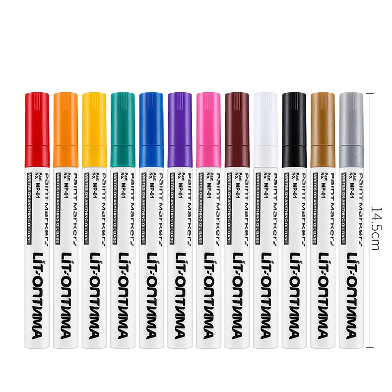 14.5cm Car paint metal paint balloon special marker pen oil-based 12colors/box