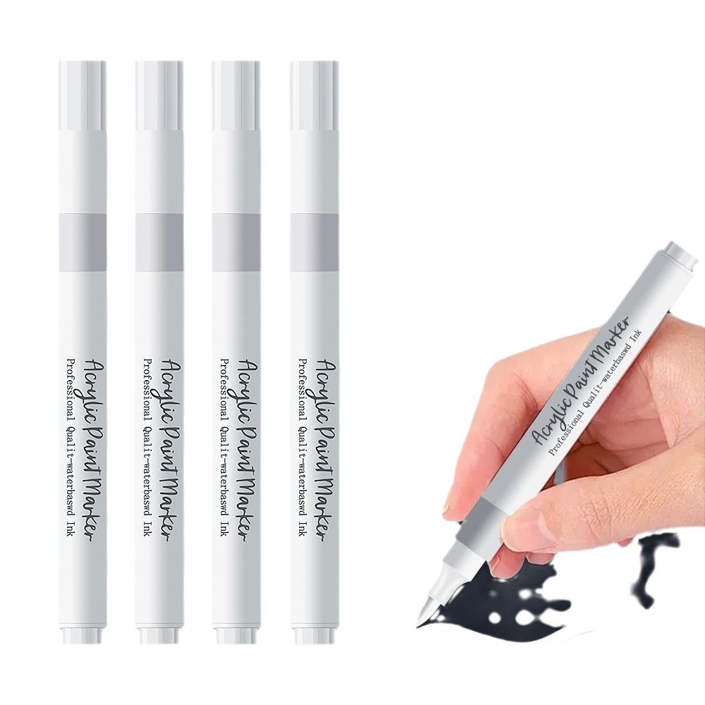 10Pcs/set White acrylic Paint marker pen
