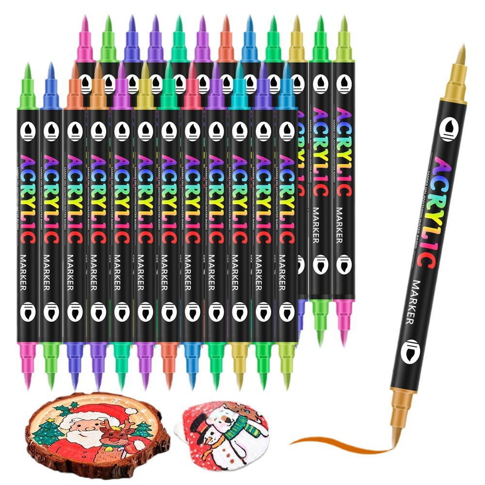 Double-ended Two-Color Acrylic Marker Pen 12pcs 24pcs 36pcs 48pcs 60pcs 84pcs