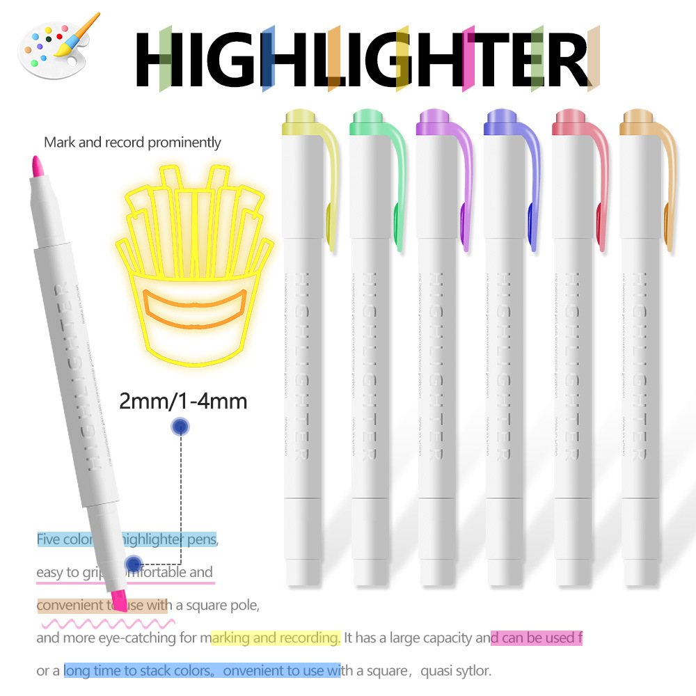 15pcs/bag Double-ended Highlighter Pens Watercolor Markers for Drawing