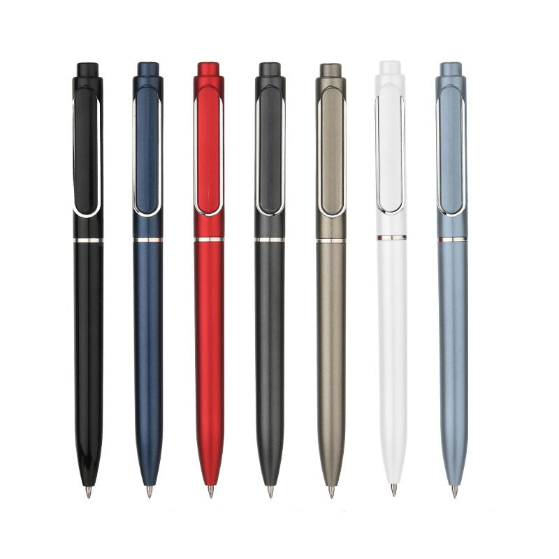 10pcs/box Business Creative Stationery Click Pens Custom Logo Engraving Event Metal Pen