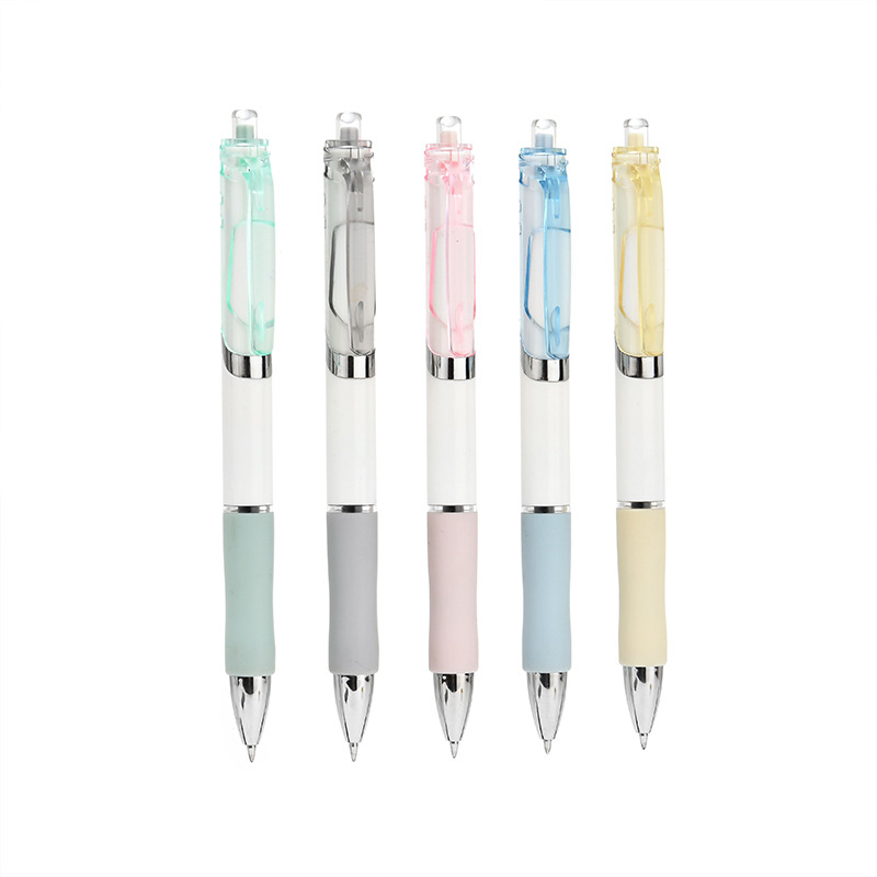5pcs/box Morandi themed practice signature customized logo pastel color click pen