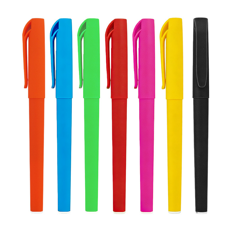 2pcs/set customized advertising pen with logo printing promotional gift color spray glue neutral pens