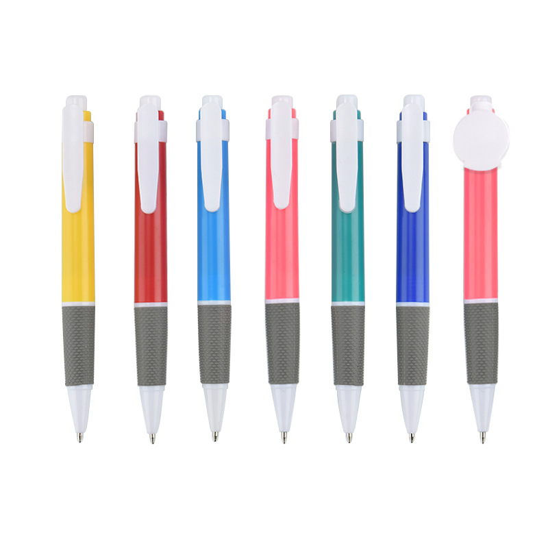 2pcs/set Creative Business Stationery Click Logo Printable, 0.7mm Plastic Signature Ballpoint Pen