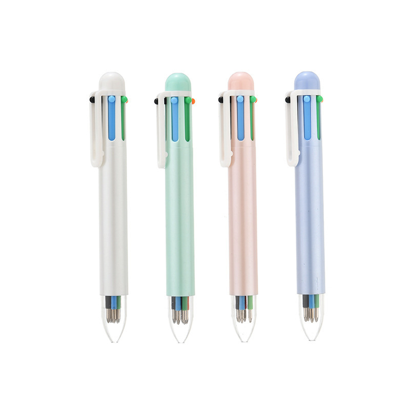 1pc High-appearance office stationery 6-color customizable with logo multi-color signature ballpoint pen