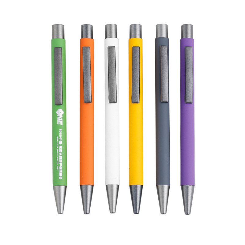 2pcs/set Ballpoint Pen Custom Logo Engraving Promotional Meeting Metal Gel Pen Business Office Stationery