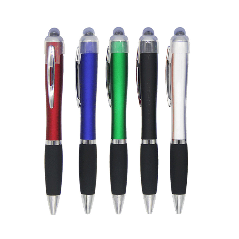 1PC LED gourd pen lightbox glowing creative advertising retractable touchscreen ballpoint pen