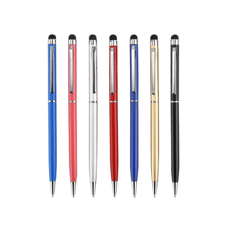 2pcs/set stationery custom metal logo printing office business twist ballpoint gel pen