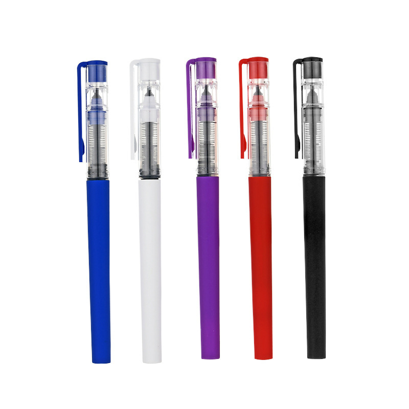 2pcs/set office stationery quick-dry direct liquid roller ball pen custom LOGO business promotional signature gel pens