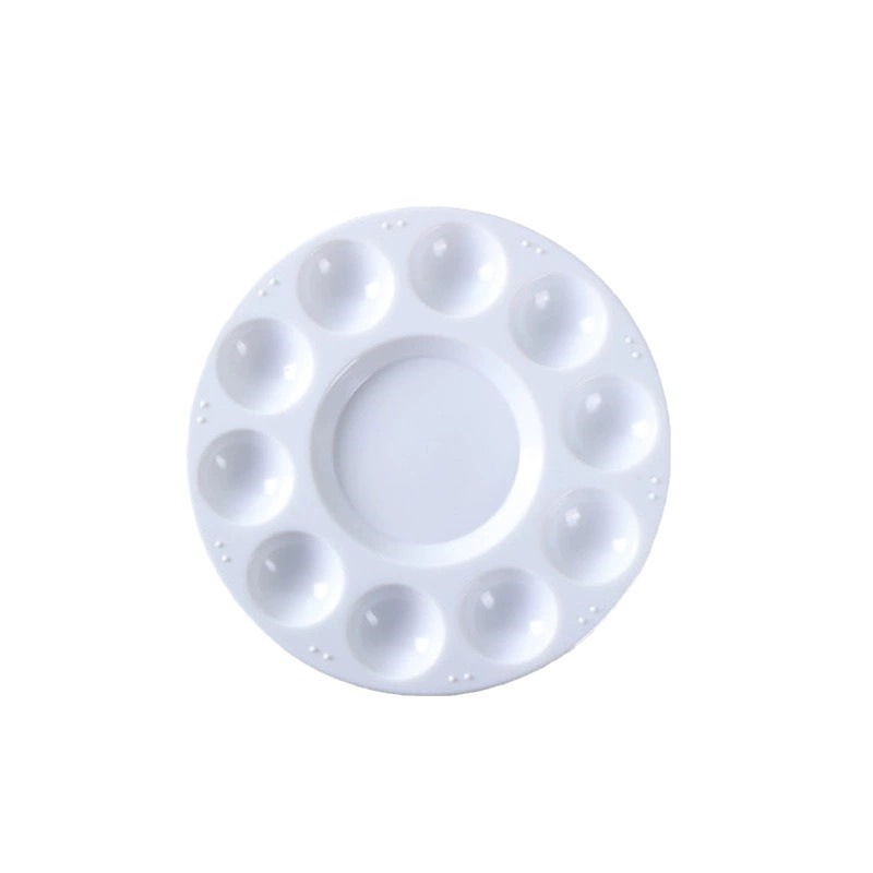 1pc Round 10-holes palette watercolor multi-compartment watercolor paint palette for painting