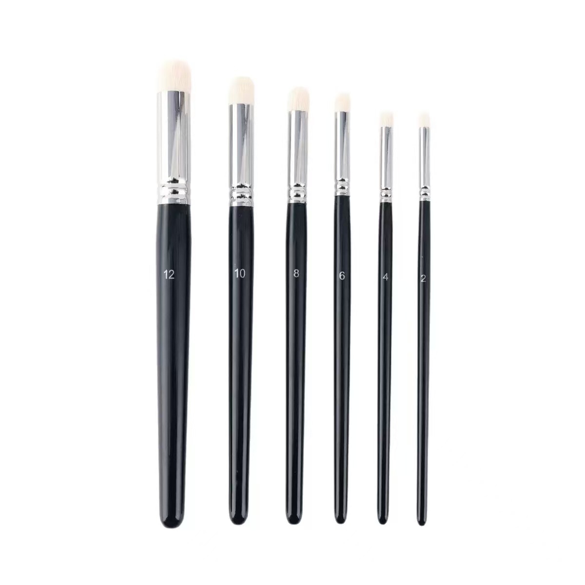 6pcs/set Wool paintbrush dry brush for ceramics and plaster figurines miniature detail lining soft bristle brush