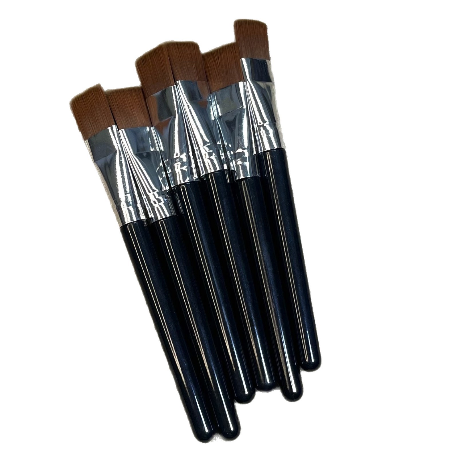 1pc Flat Nylon Hair Oil Paint Brush Set Art Painting Brushes