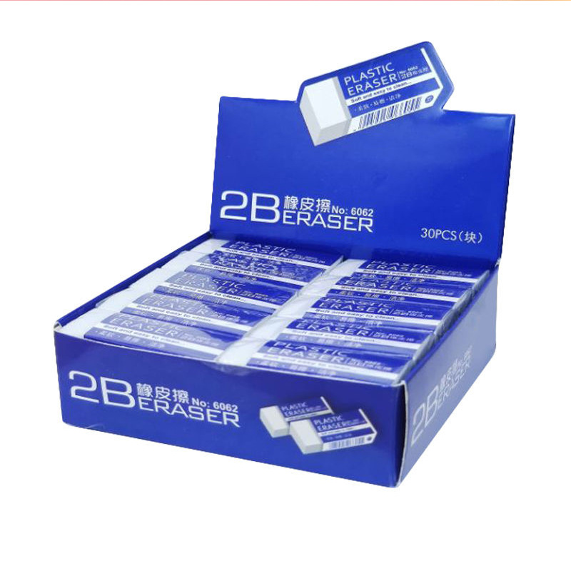30pcs/box 2B Eraser for Children Special White Eraser for Primary Children's Study Supplies Erasers