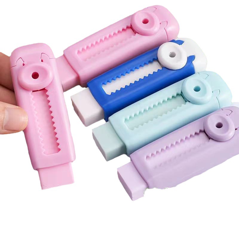 10pcs/set Push-pull erasers moves without crumbling retractable eraser