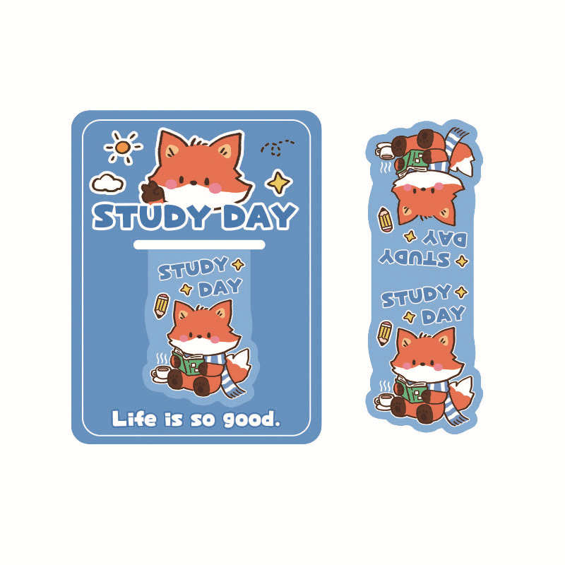 1pc Magnetic bookmark foldable creative stationery student cartoon animal page clip