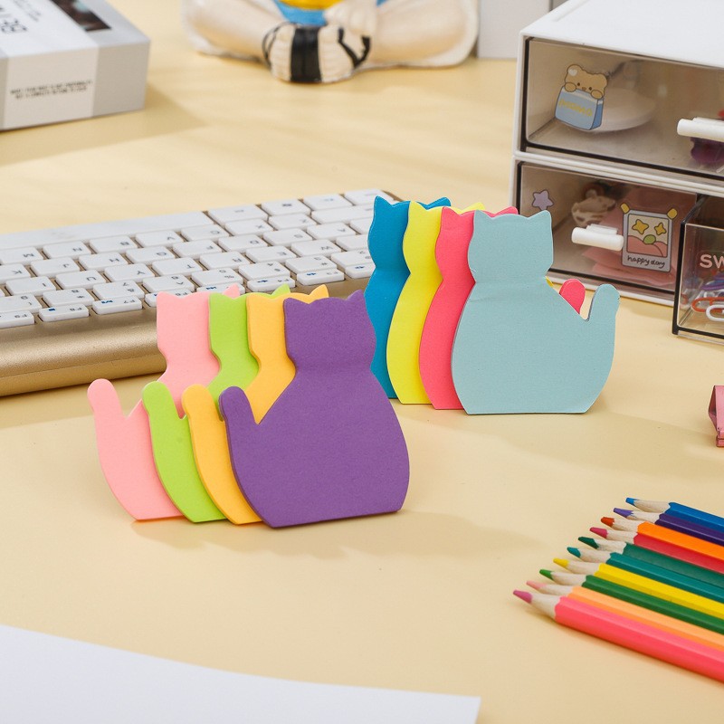 8pcs/set Alien-shaped sticky notes for students reusable sticky notes study memo pad