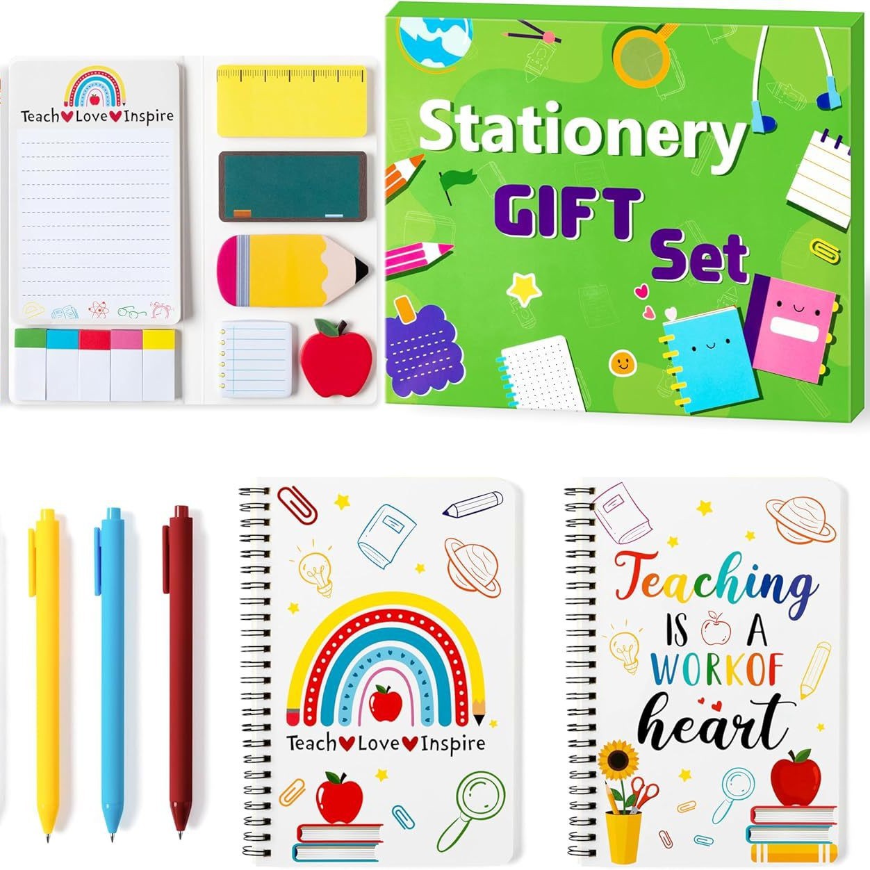 2pcs/set Coil-bound Teacher's Day themed planner, school student cartoon high-value colorful coil A5 notebook