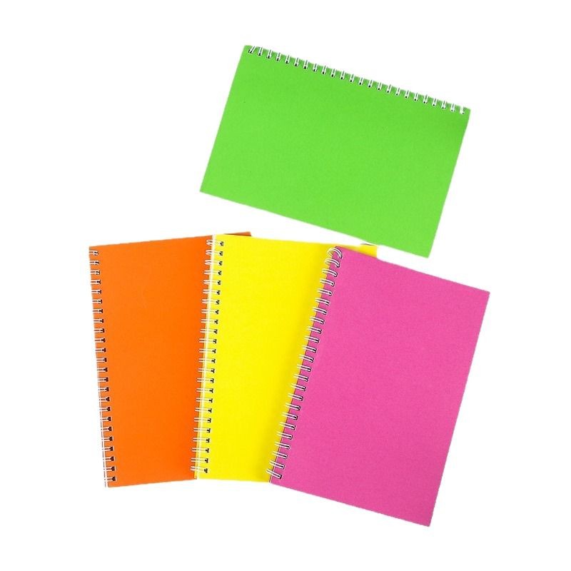 2pcs/set A5 Coil Notebook New Lined Notebook Solid Color Memo Book Simple and Artistic for Middle School Students