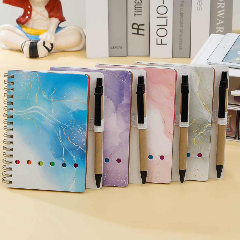 2pcs/set Sticky Note Notebooks A5 Double Coil Weekly Planner Management Schedule Notebook