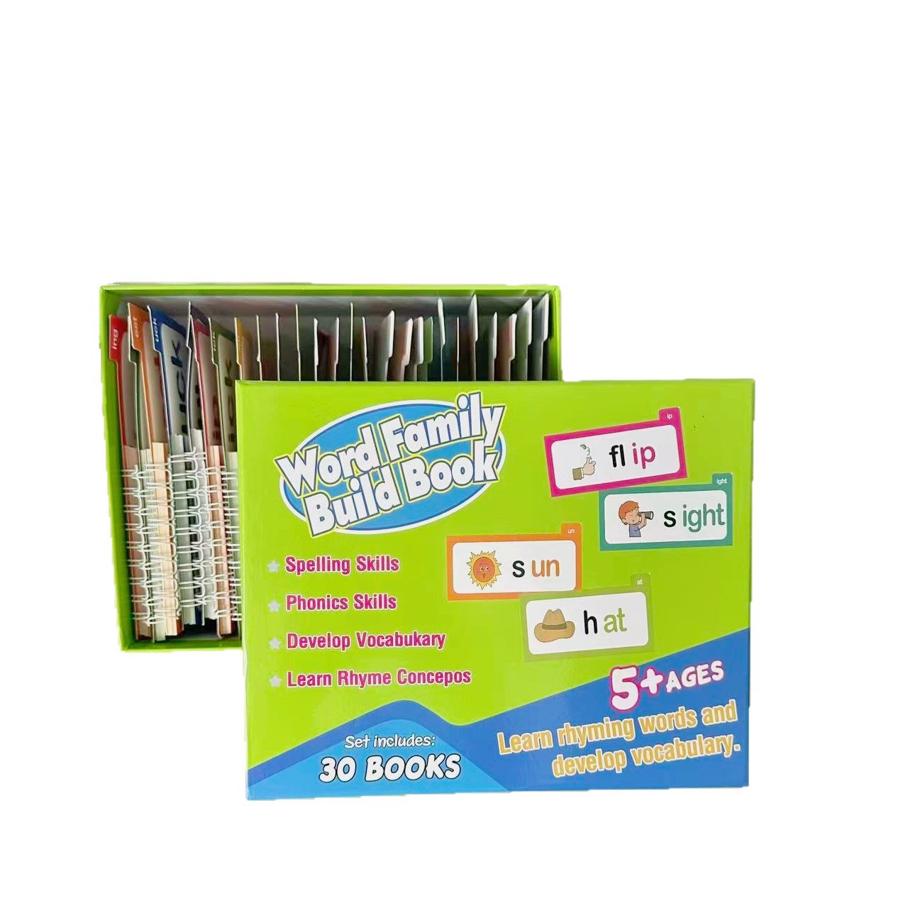 30pcs/set Read and Rhyme Flip Books for Early Education