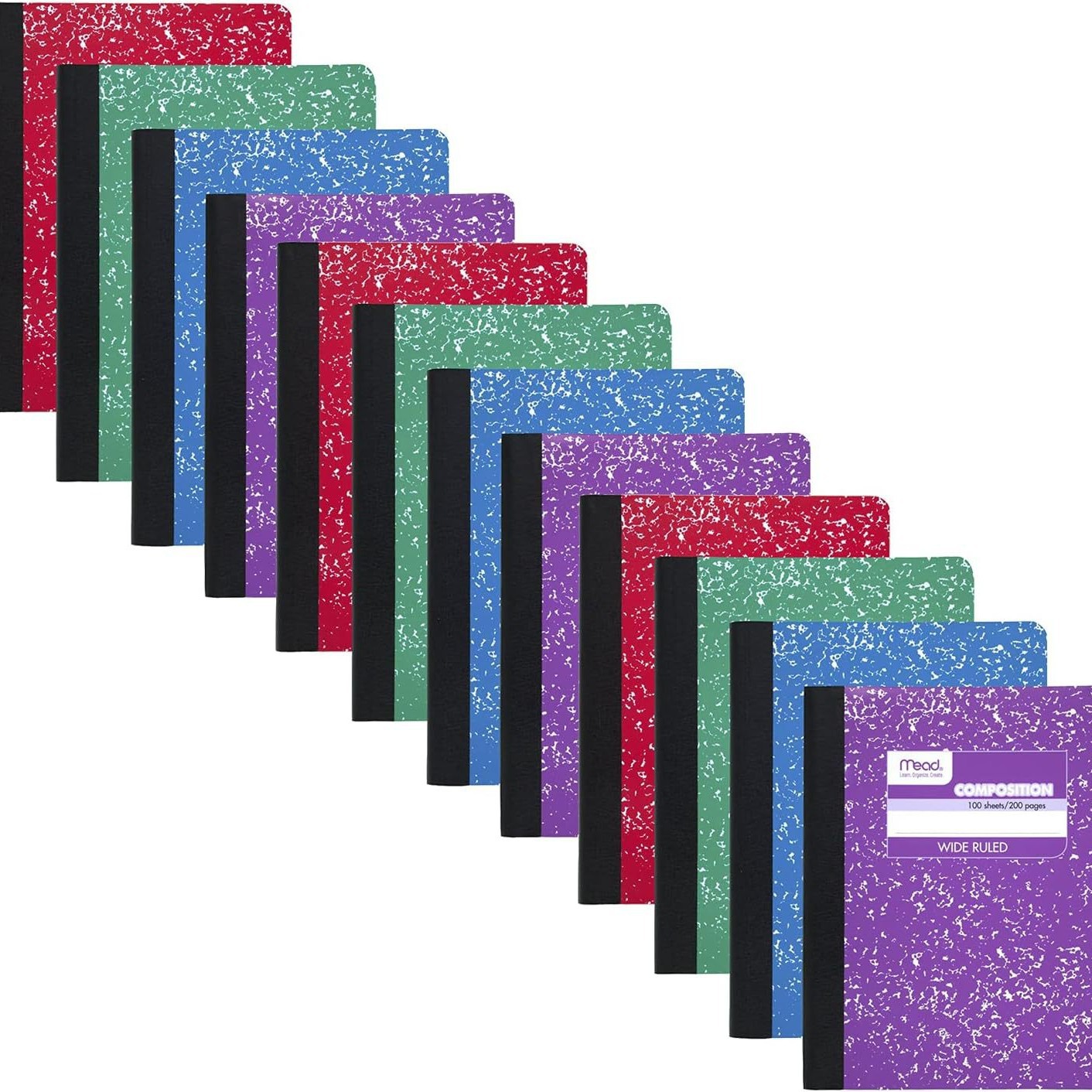 2pcs/set Marble pattern stitched student vocabulary notebooks planned glued customized notebook