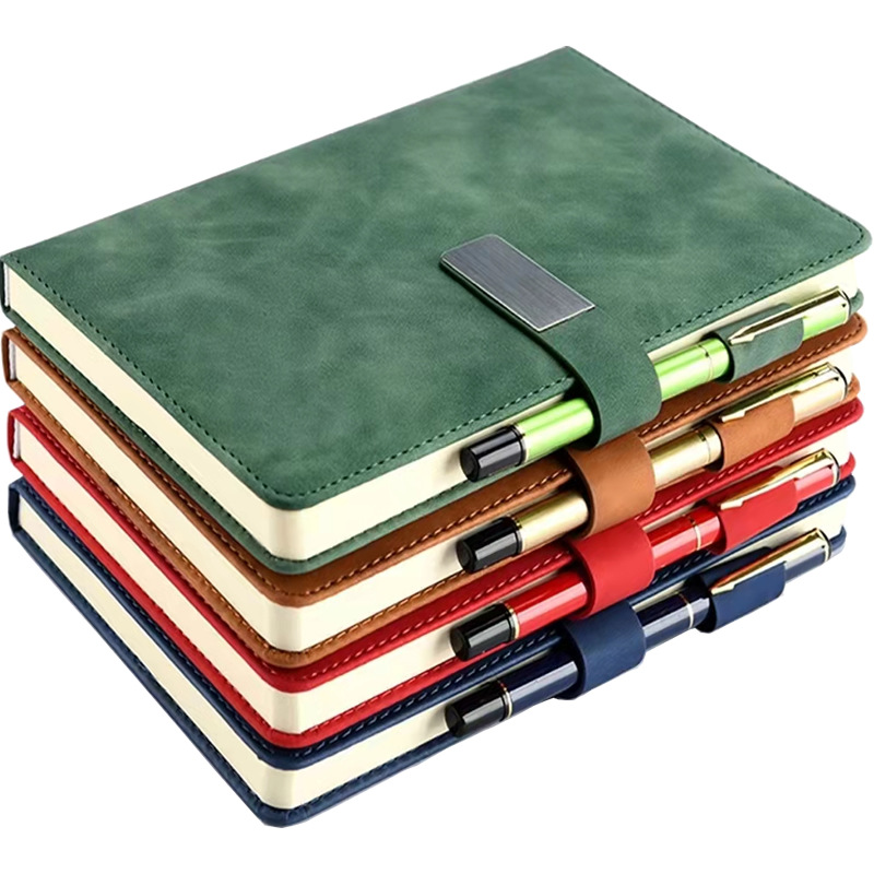 1pc Business PU work office leather hardcover A5 notebook can print logo memo notebooks
