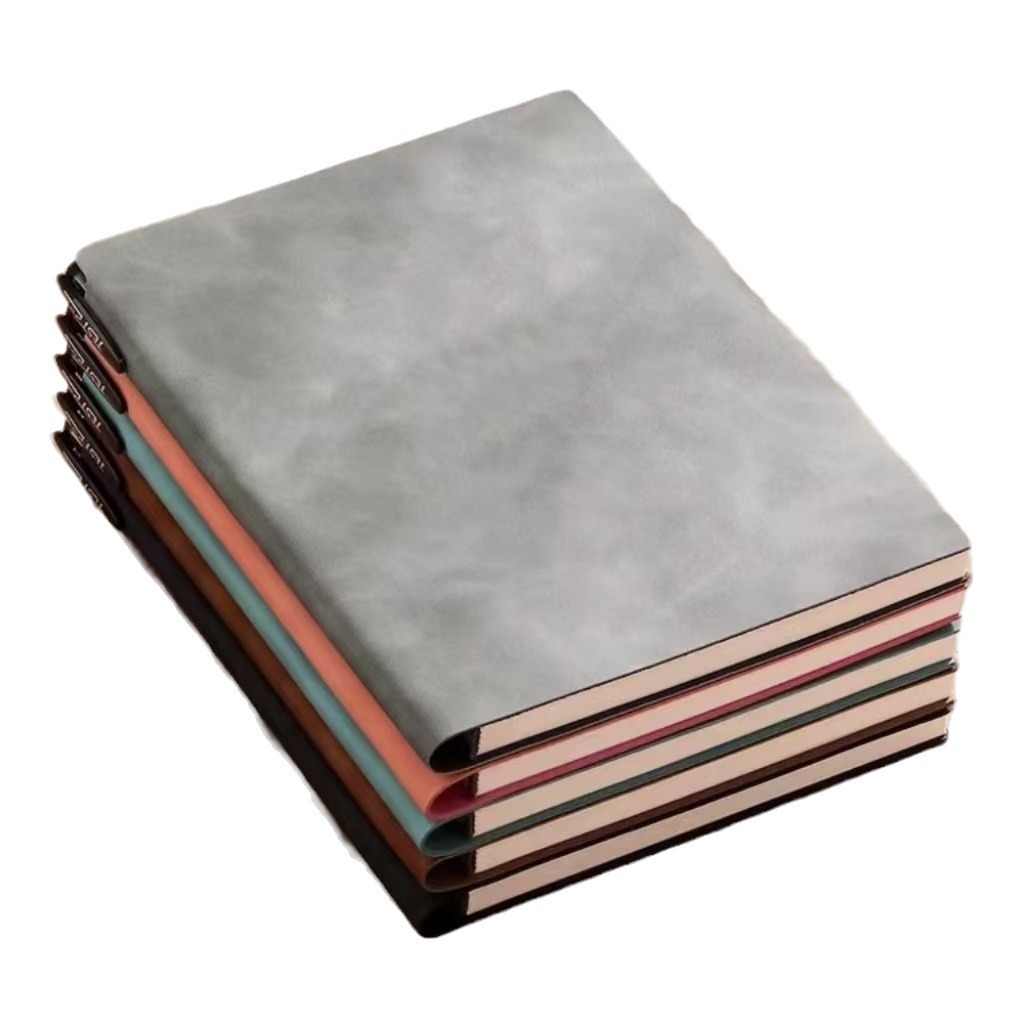 2pcs/set PU faux leather office A5 sheep with logo printing diary softcover journal leather notebook 