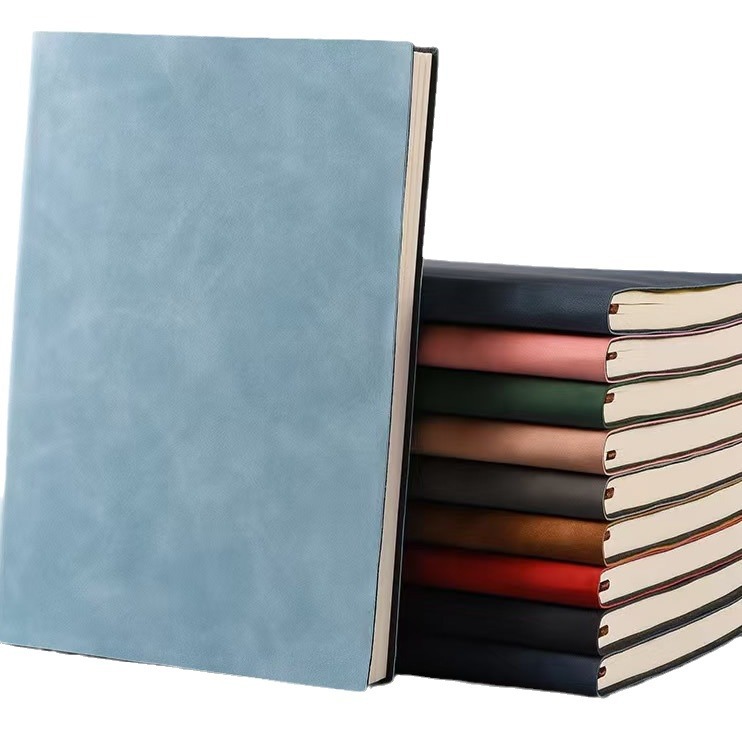 1pc Business leatherette soft cover A5 faux leather PU office sheepskin notebooks logo customized memo notebook