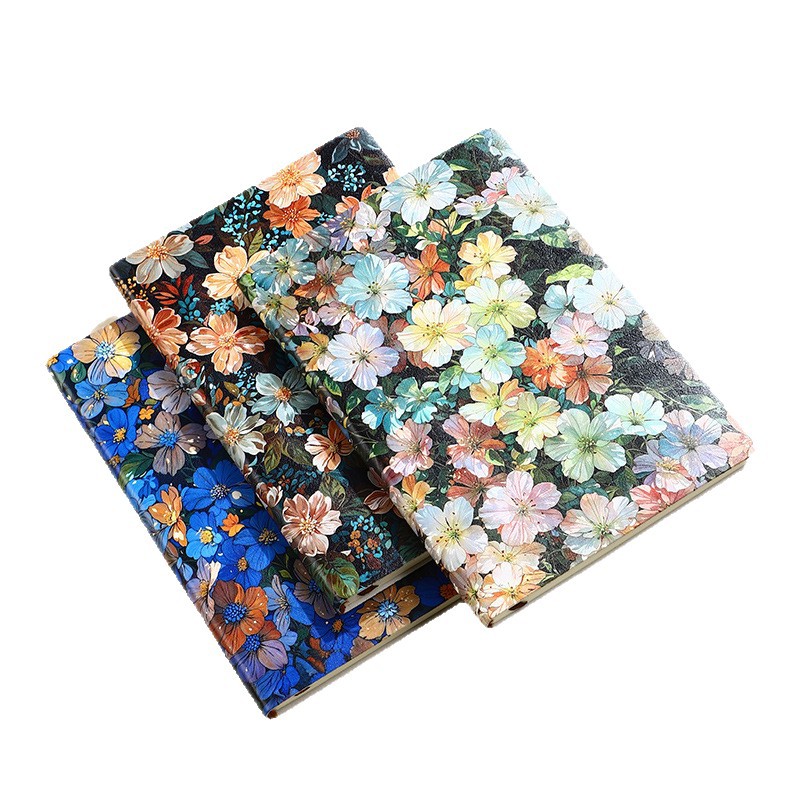 1PC A5 notebook with creative 3D colorful floral design student diary thick high-appearance notebook