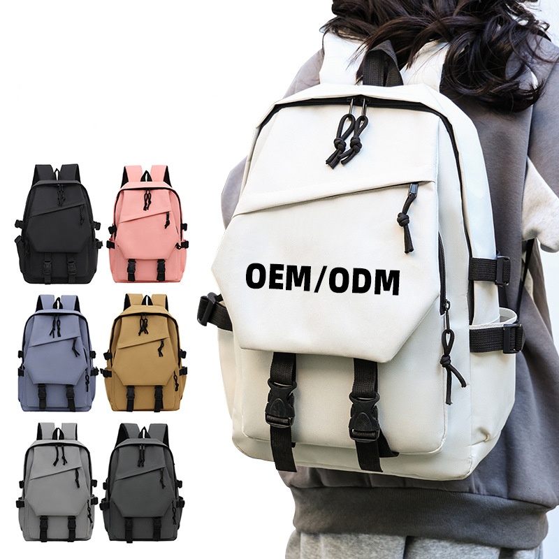 1PC Children and students' backpacks unisex shoulder bags casual and simple custom logo printed on college student travel schoolbag