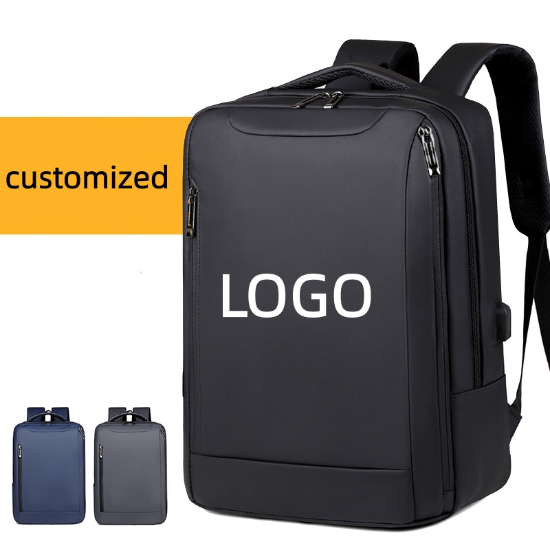 1pc Business backpack large capacity commuting travel computer bag customized printed logo