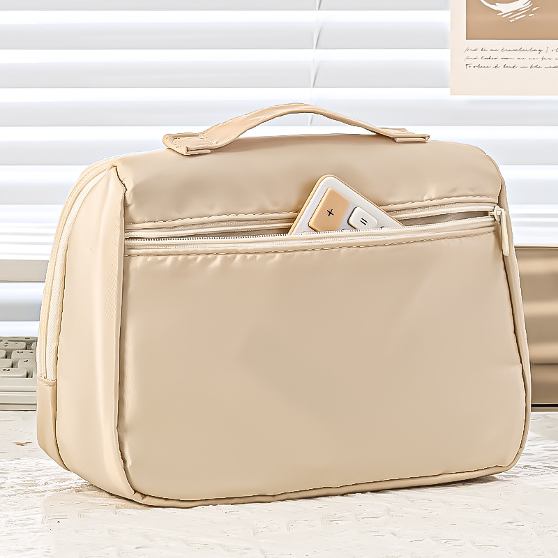 1pc Student Large Capacity Pen Bag Children's Solid Color Stationery Box Storage case Customized Stationery