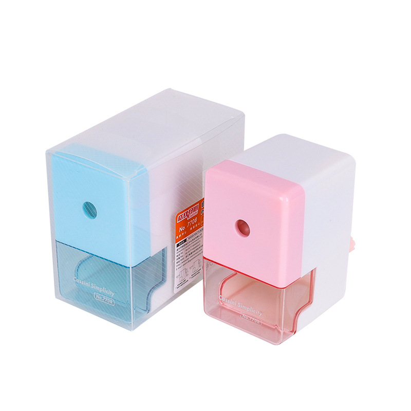 1pc Simple and colorful mechanical pencil sharpener for students Automatic hand-operated pencil sharpener