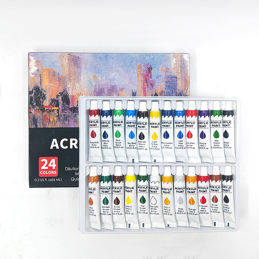12ml 6ml acrylic paint tubes aluminum tubes set of 12 colors for oil painting egg tempera watercolor art use