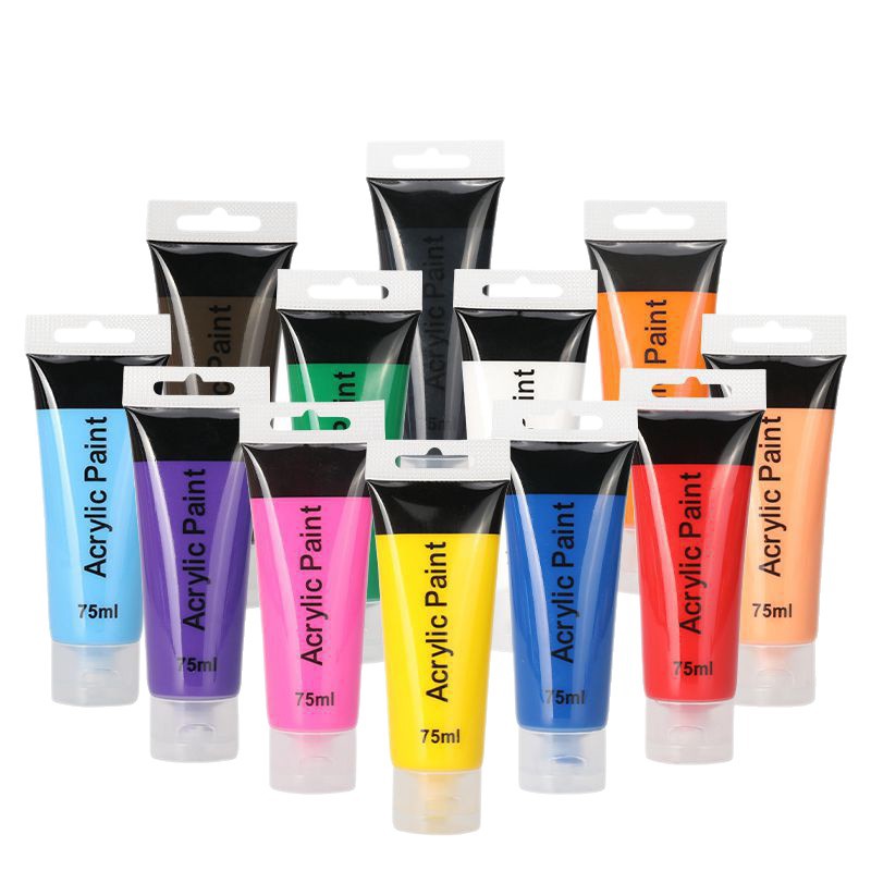 6colors/set 75ml acrylic paint studio student painting wall mural painting acrylic