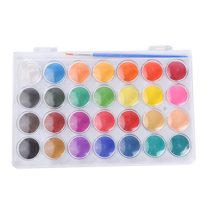 1set Solid watercolor paint pan 12colors/set 36 colors for art suitable for beginners and children's doodling