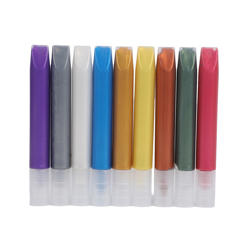 1pc 6ml Golden Outlining Pen No-Bake 3D Pearl Paint Ceramic Glass Paint Acrylic Paint Decoration DIY Painting