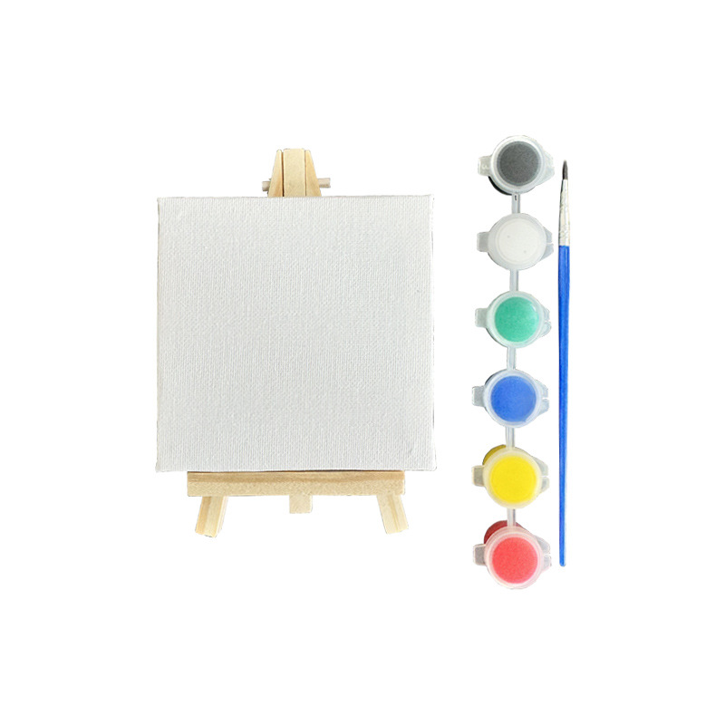 1pc Mini canvas oil painting frame digital painting easel graffiti acrylic DIY hand-painted board